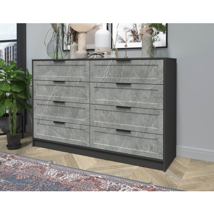 Kомод Тренд КТ-К157 (Антрацит ЛДСП/ Керамика ЛМДФ) Ш1565 В1020 Г451